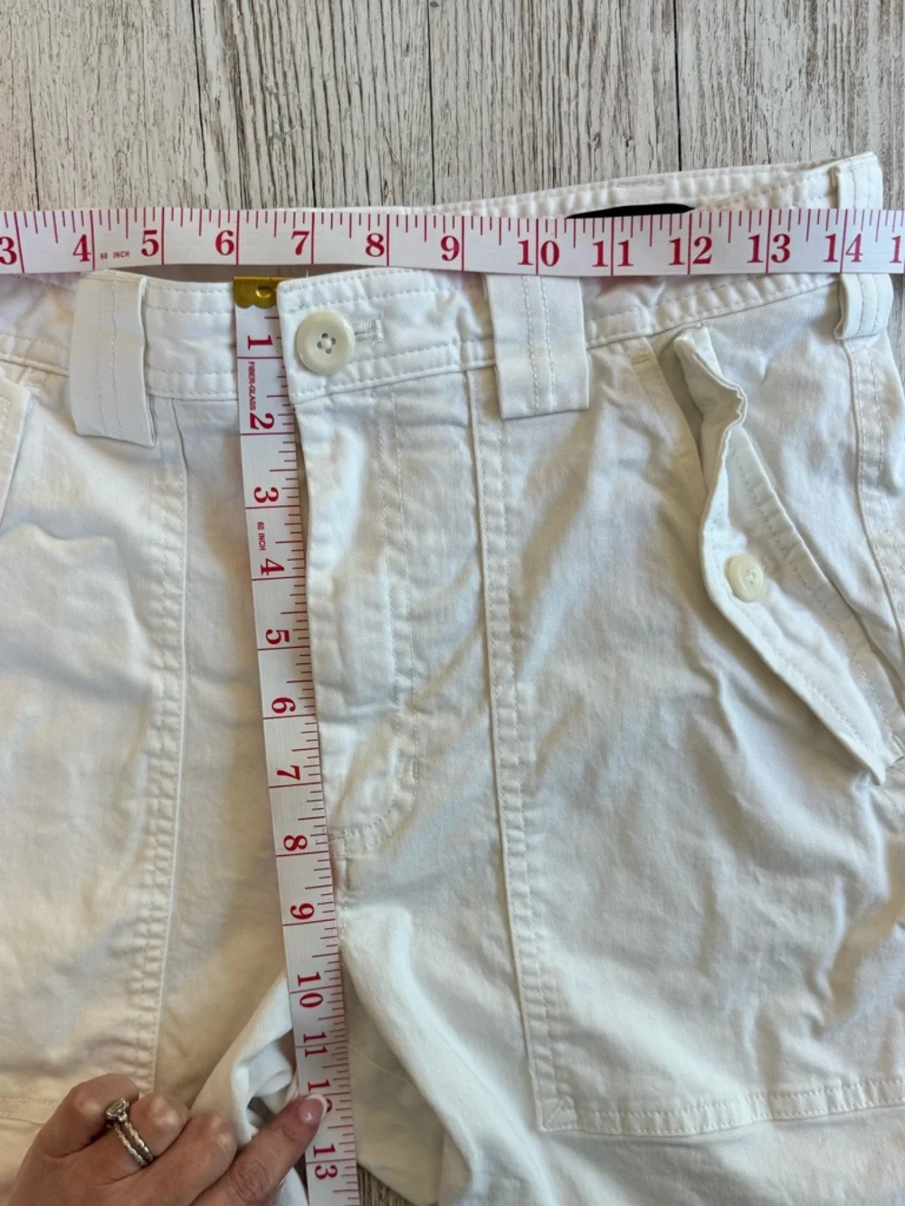 Banana Republic White Cargo Utility Pants 2P
